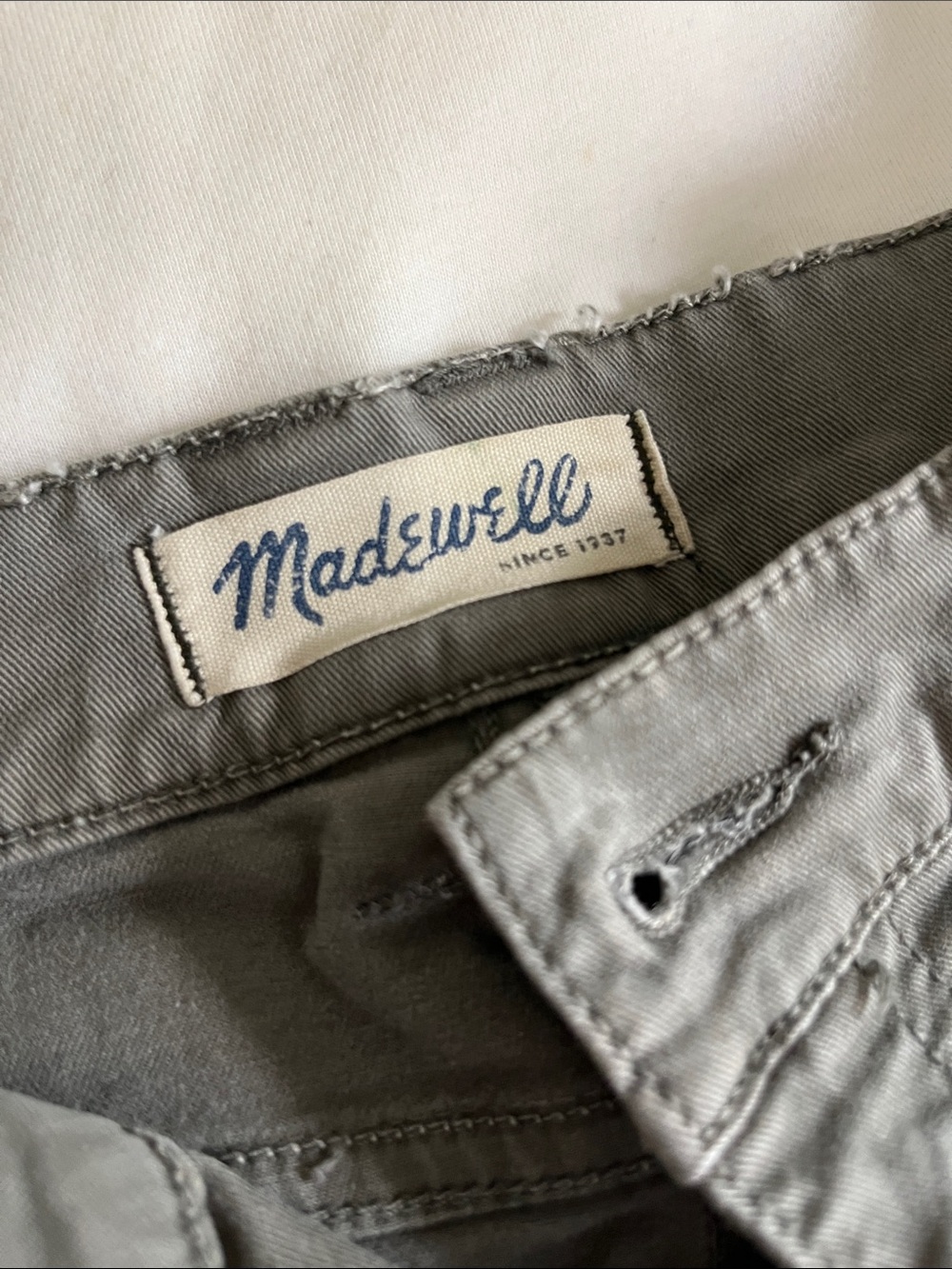 Madewell Skinny Fatigue Utility Cargo Pants Olive Green Ankle Zip Size 26 - Picture 4 of 16